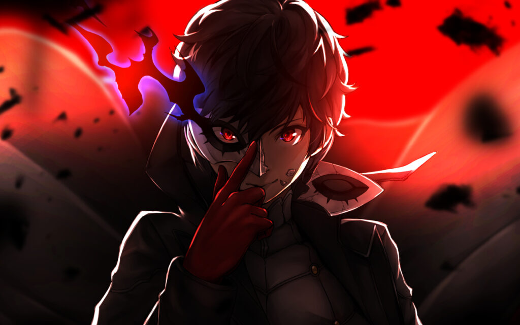 Joker si tocca il naso in Persona 5