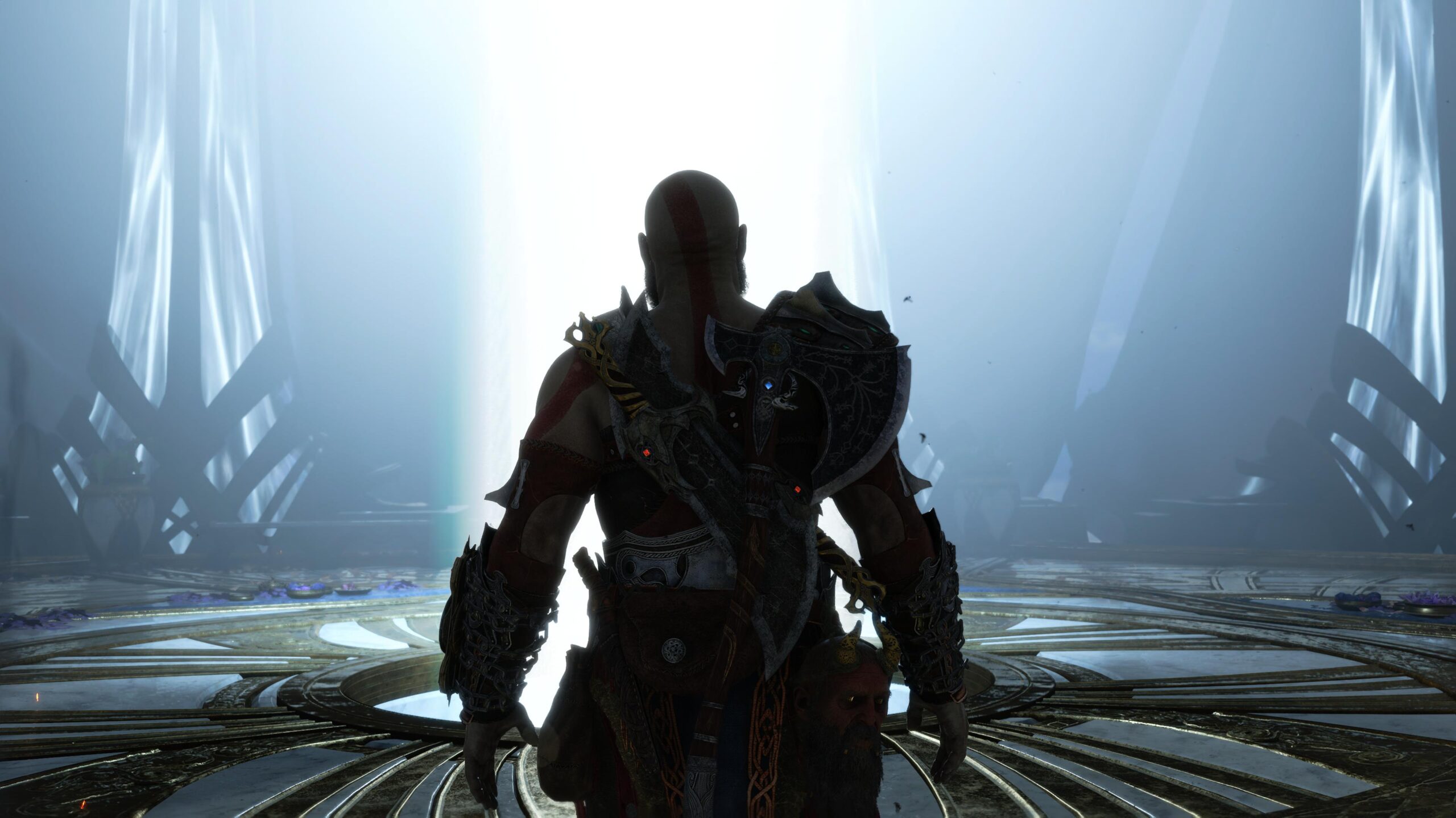 God of War Ragnarök Kratos in contemplazione
