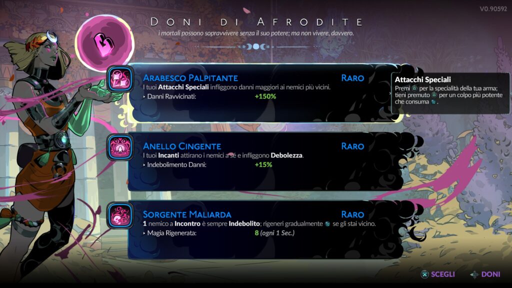 Hades 2 i doni di Afrodite