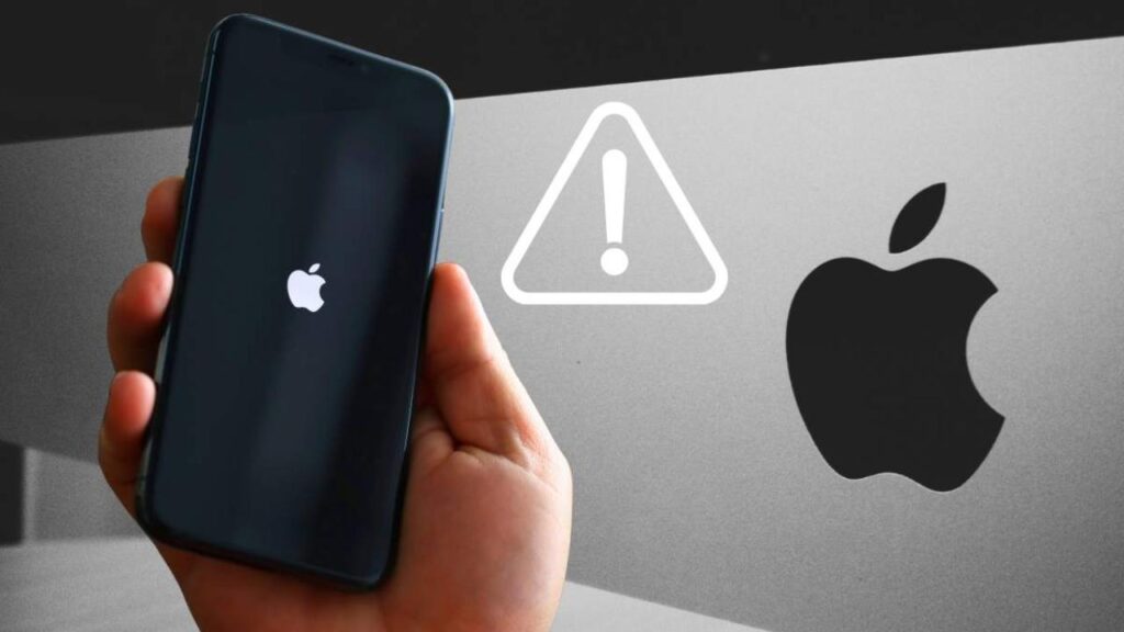 iphone in mano logo apple
