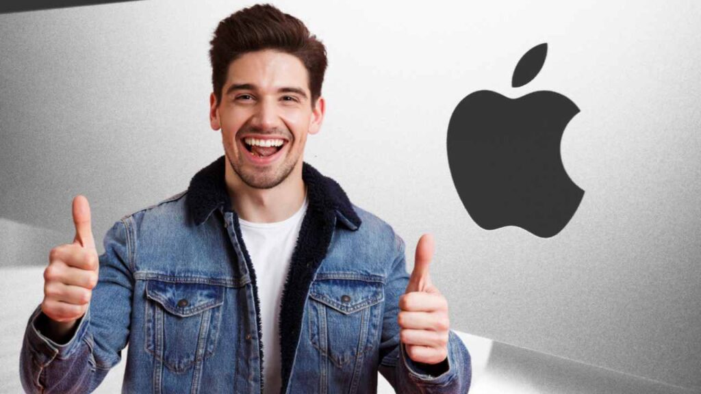 Negli Apple Store dall’11 novembre, l’attesa è finita: quale novità aspettarsi apple logo uomo felice